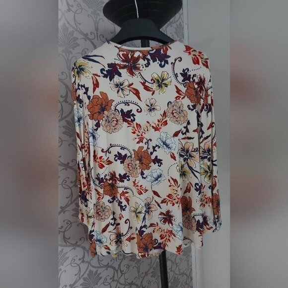 Daniel Rainn Romantic Cottagecore Floral Blouse Crochet Lace Trim Boho Chic - Picture 3 of 8